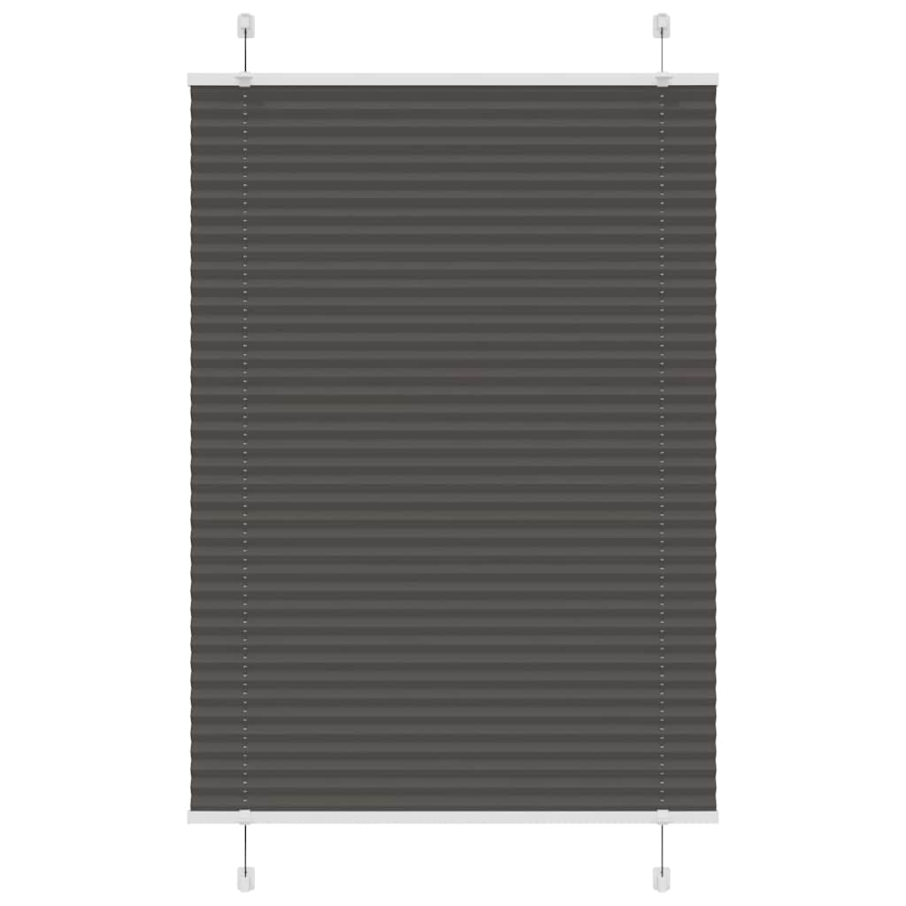 Plisségardin Sort 90x100 cm Stofbredde 89,4 cm Polyester