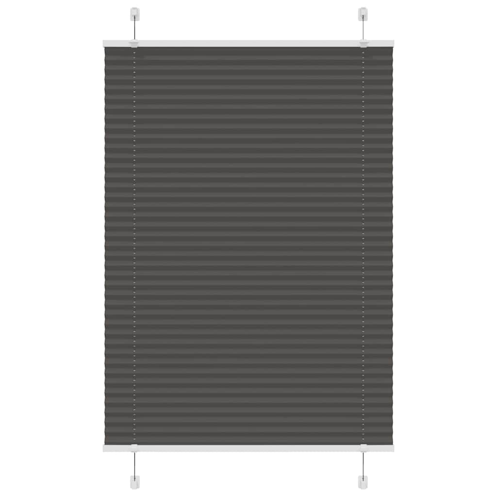 Plisségardin Sort 95x100 cm Stofbredde 94,4 cm Polyester