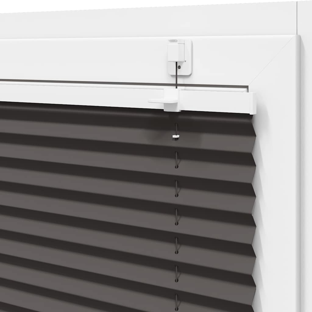 Plisségardin Sort 95x100 cm Stofbredde 94,4 cm Polyester