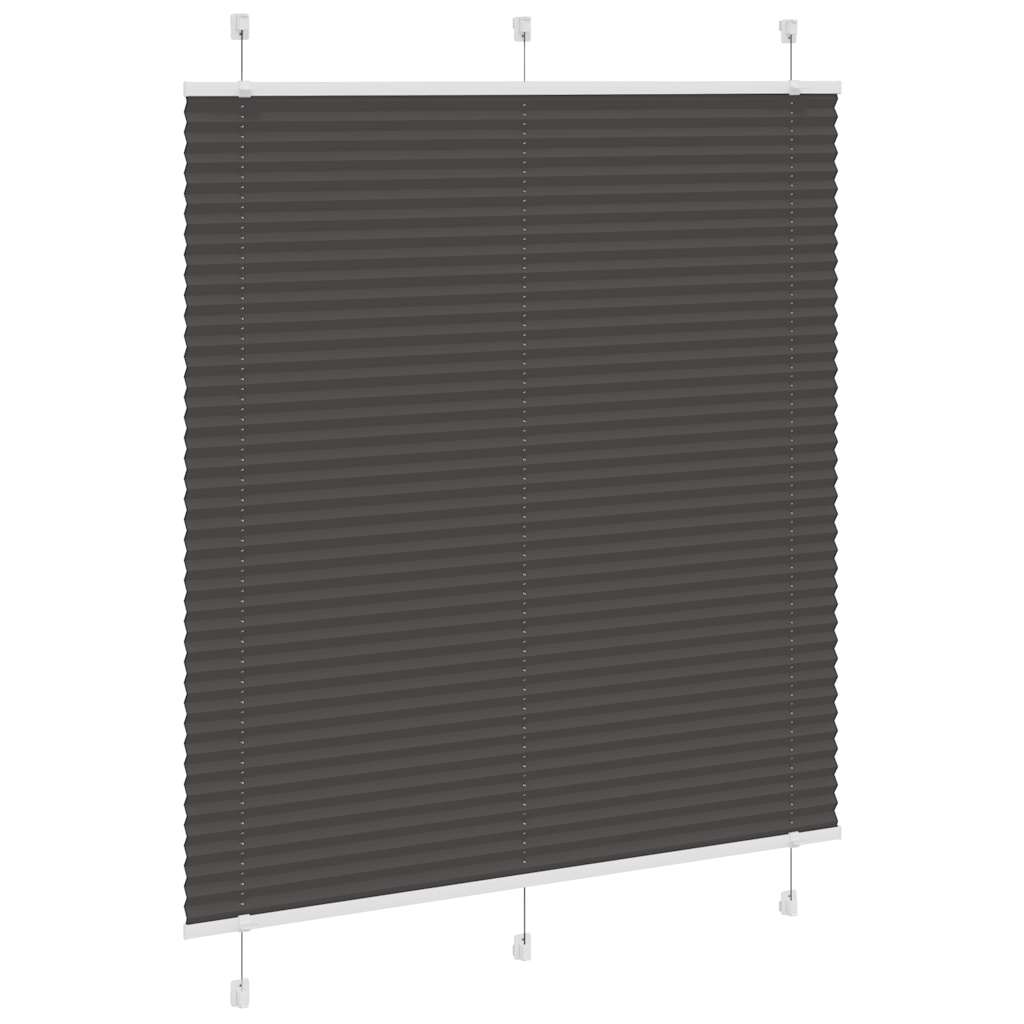 Plisségardin Sort 115x100 cm Stofbredde 114,4 cm Polyester