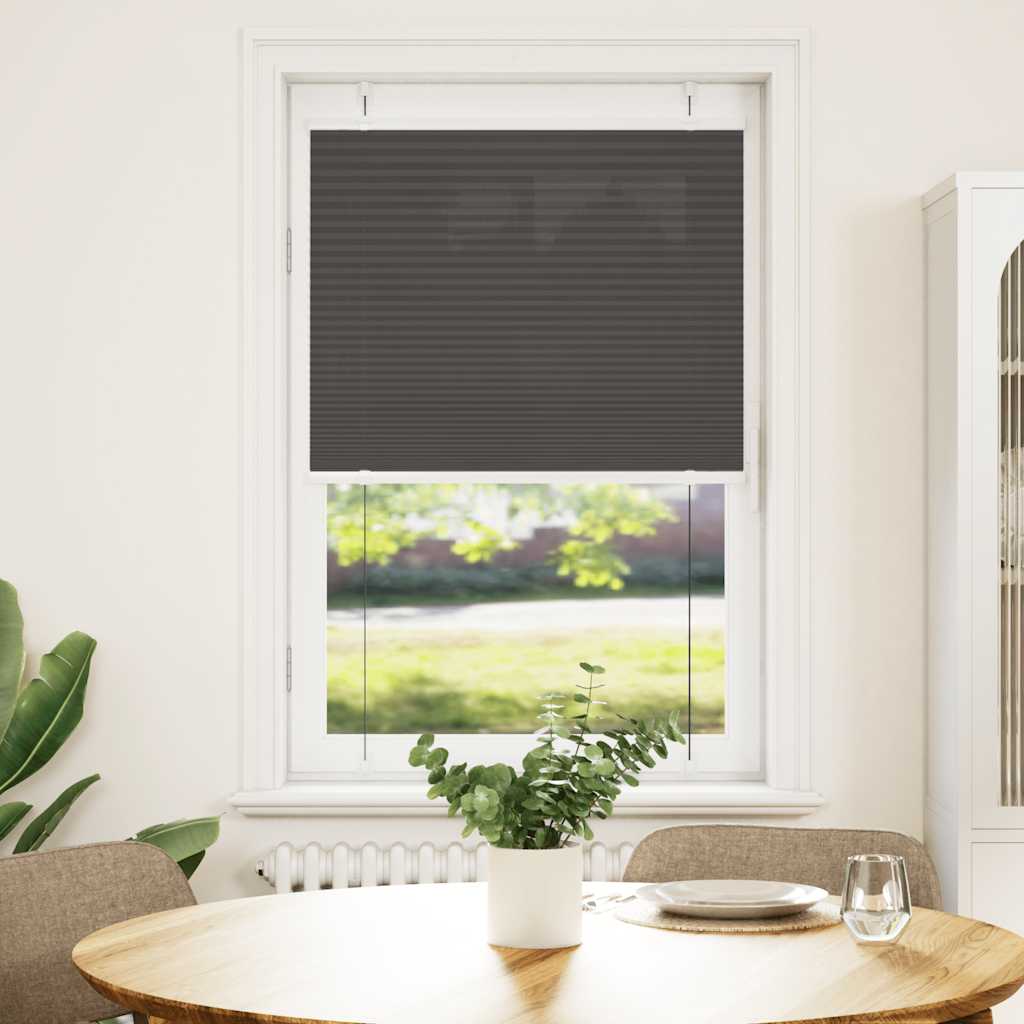 Plisségardin Sort 70x150 cm Stofbredde 69,4 cm Polyester
