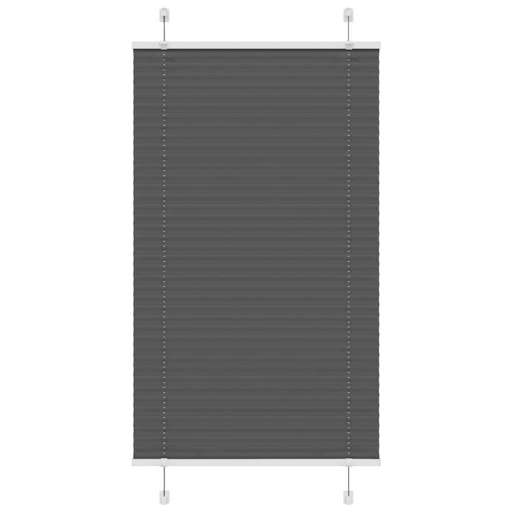 Plisségardin Sort 75x150 cm Stofbredde 74,4 cm Polyester