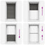 Plisségardin Sort 80x150 cm Stofbredde 79,4 cm Polyester