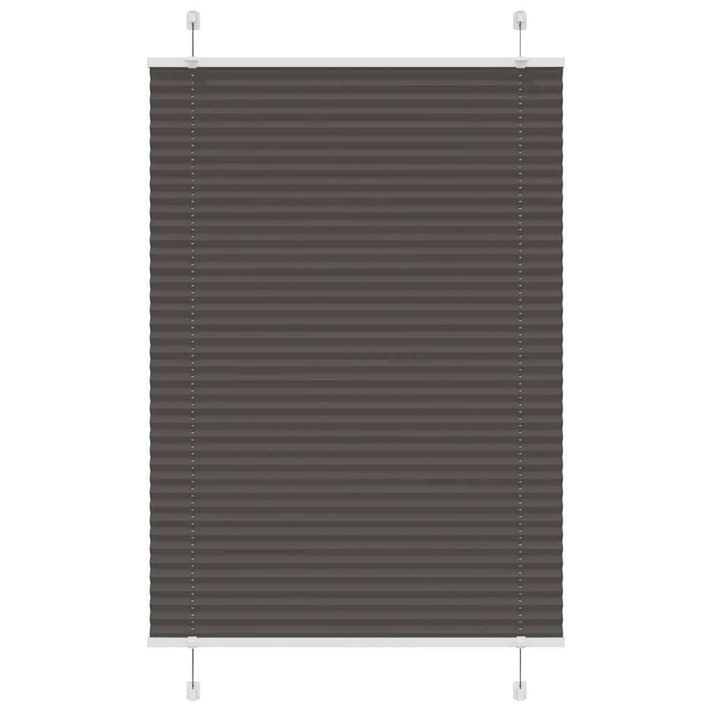Plisségardin Sort 95x150 cm Stofbredde 94,4 cm Polyester