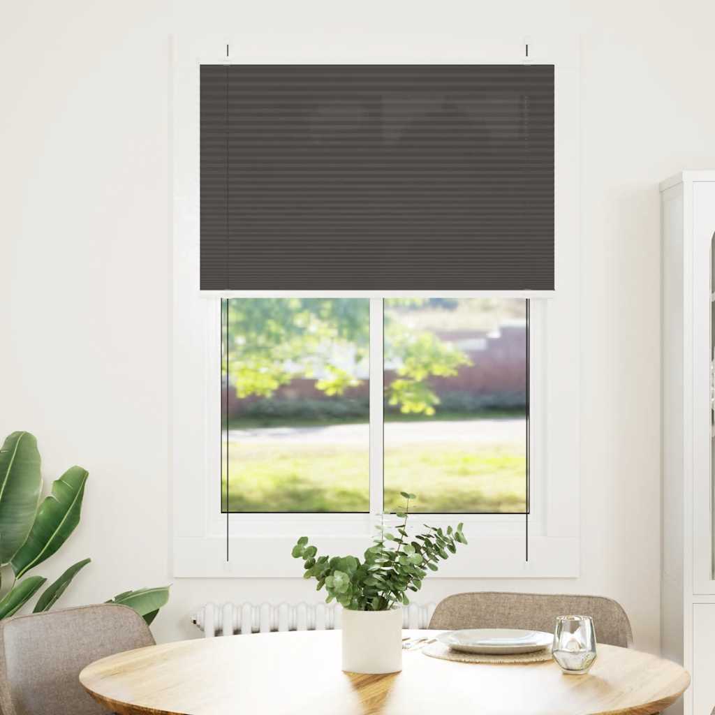 Plisségardin Sort 95x150 cm Stofbredde 94,4 cm Polyester