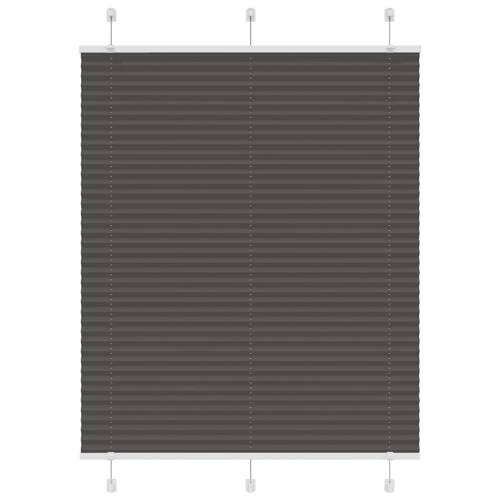 Plisségardin Sort 105x150 cm Stofbredde 104,4 cm Polyester