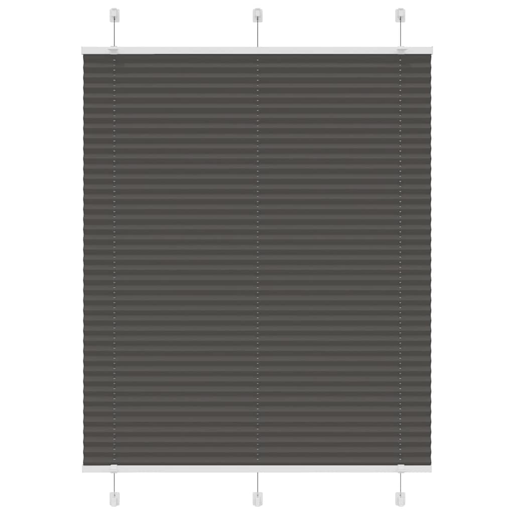 Plisségardin Sort 110x150 cm Stofbredde 109,4 cm Polyester