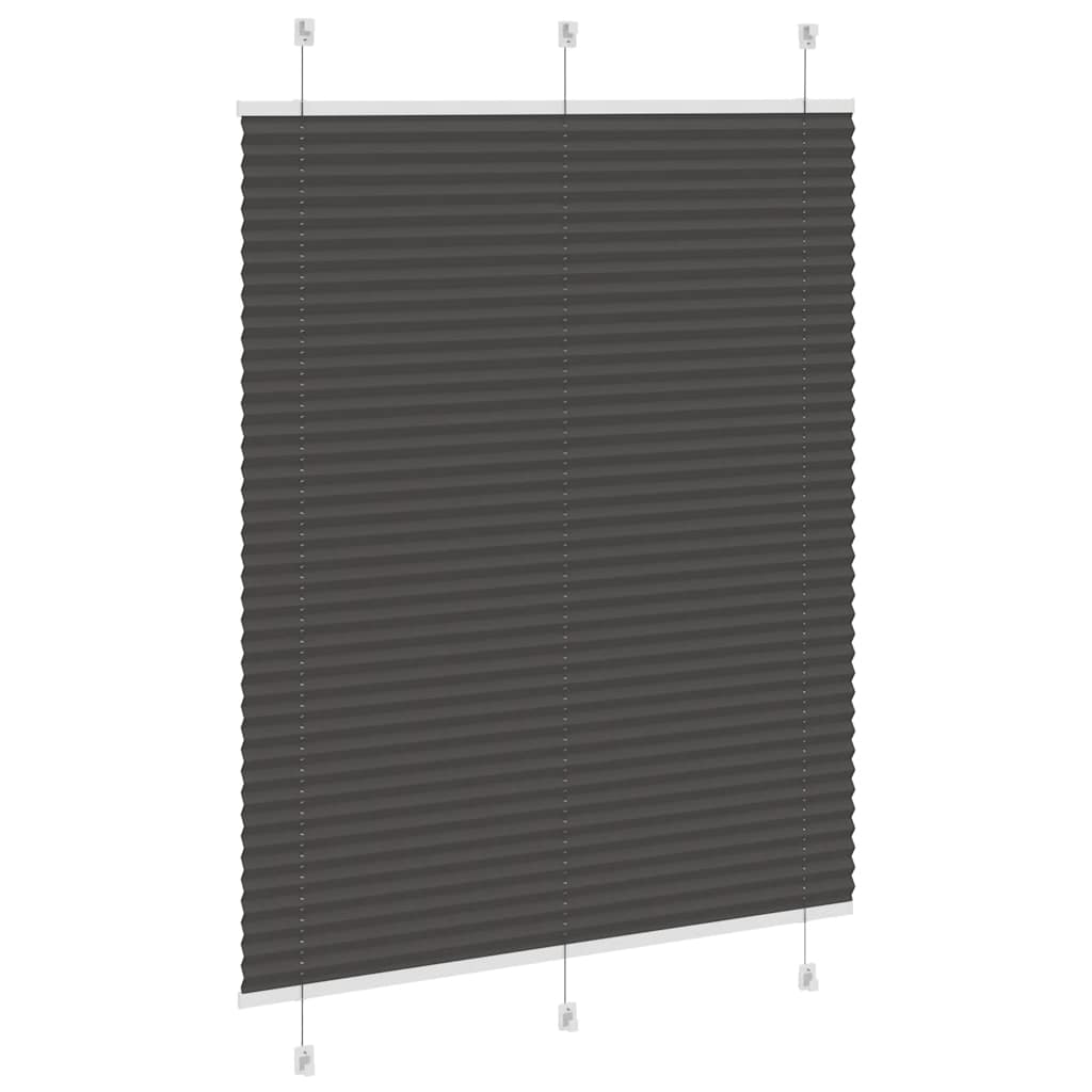 Plisségardin Sort 110x150 cm Stofbredde 109,4 cm Polyester