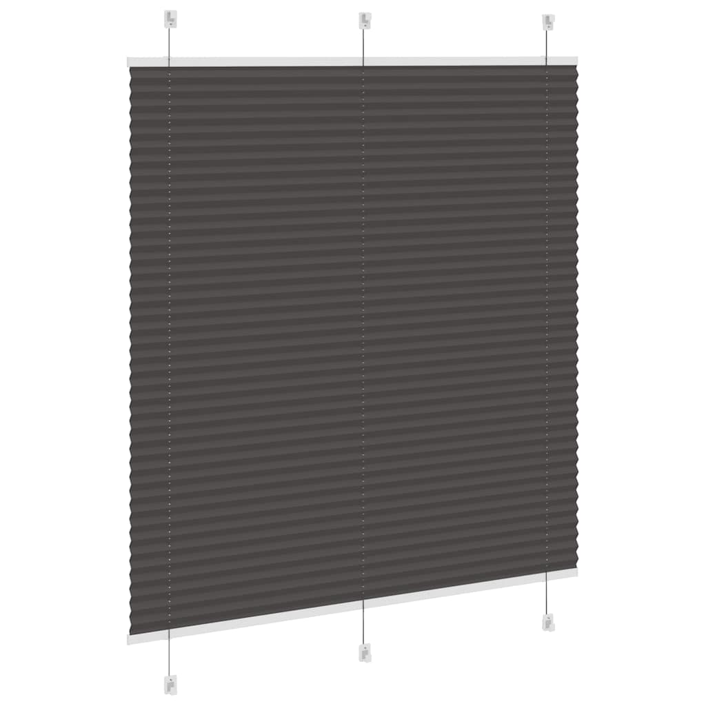 Plisségardin Sort 120x150 cm Stofbredde 119,4 cm Polyester
