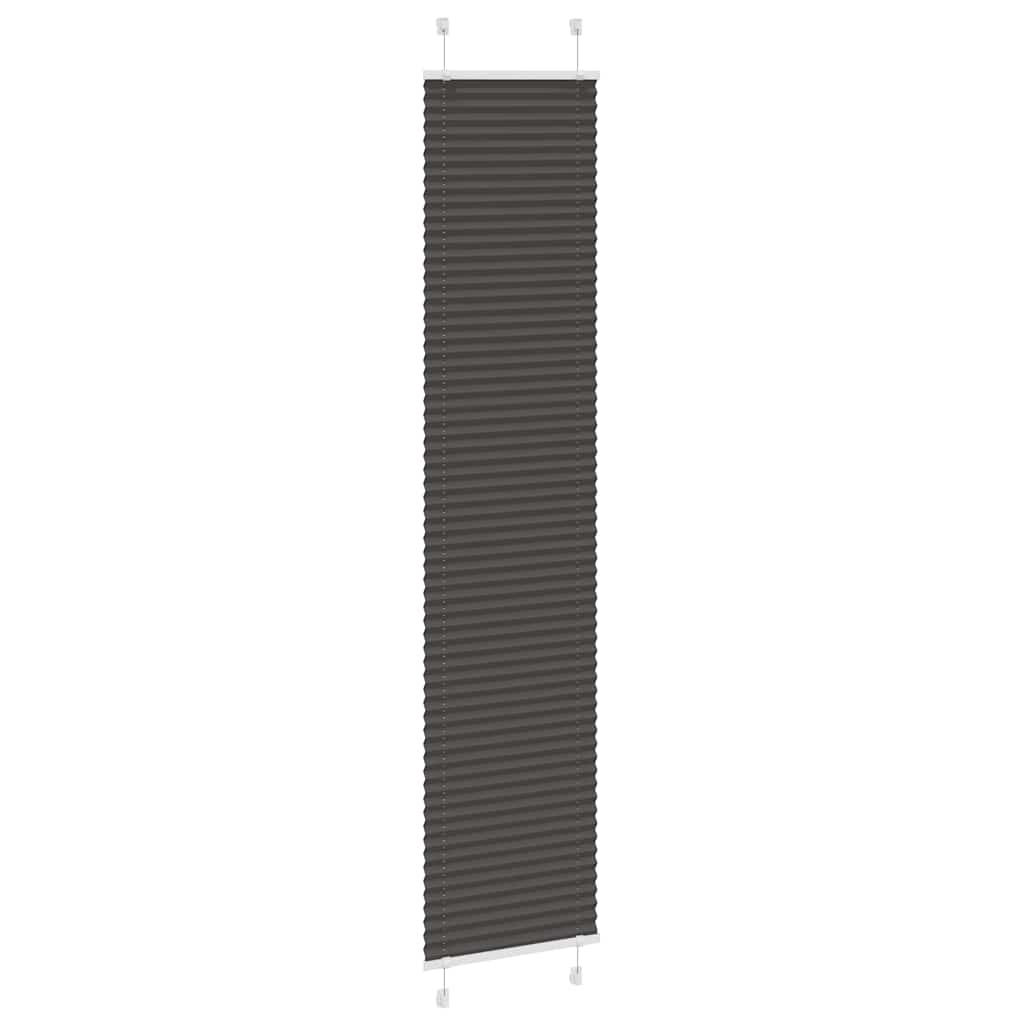 Plisségardin Sort 45x200 cm Stofbredde 44,4 cm Polyester