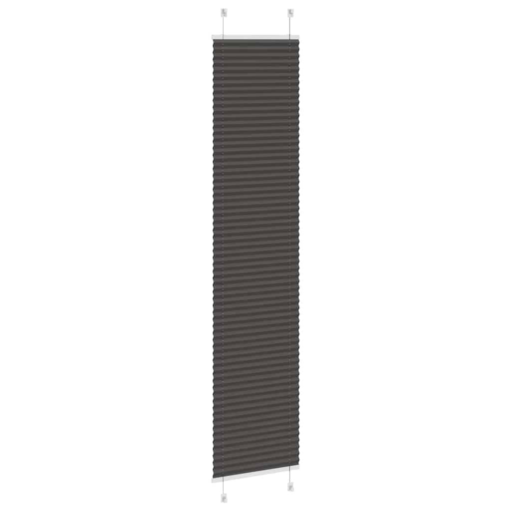 Plisségardin Sort 45x200 cm Stofbredde 44,4 cm Polyester