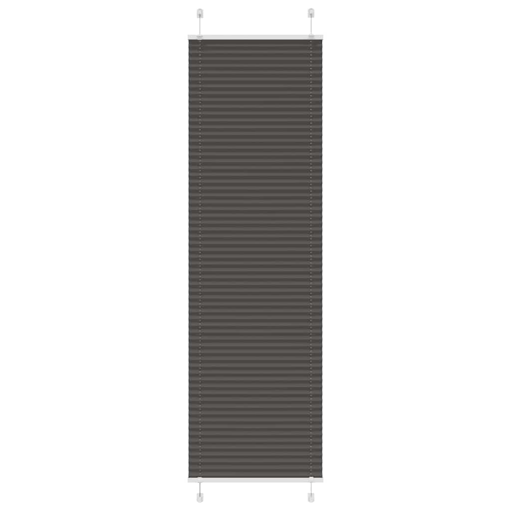 Plisségardin Sort 55x200 cm Stofbredde 54,4 cm Polyester