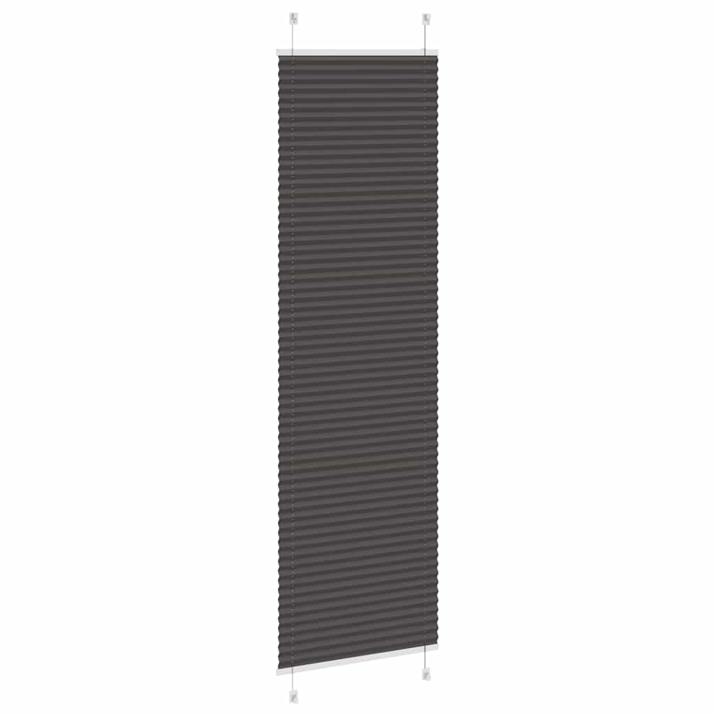 Plisségardin Sort 55x200 cm Stofbredde 54,4 cm Polyester