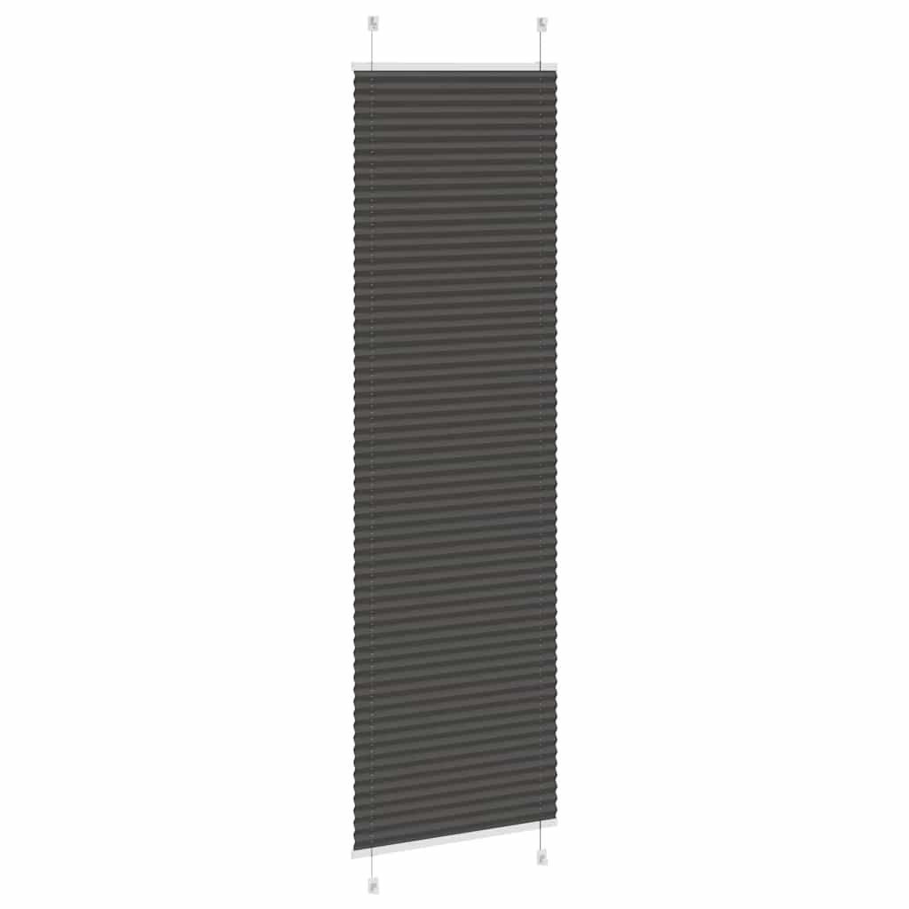 Plisségardin Sort 65x200 cm Stofbredde 64,4 cm Polyester
