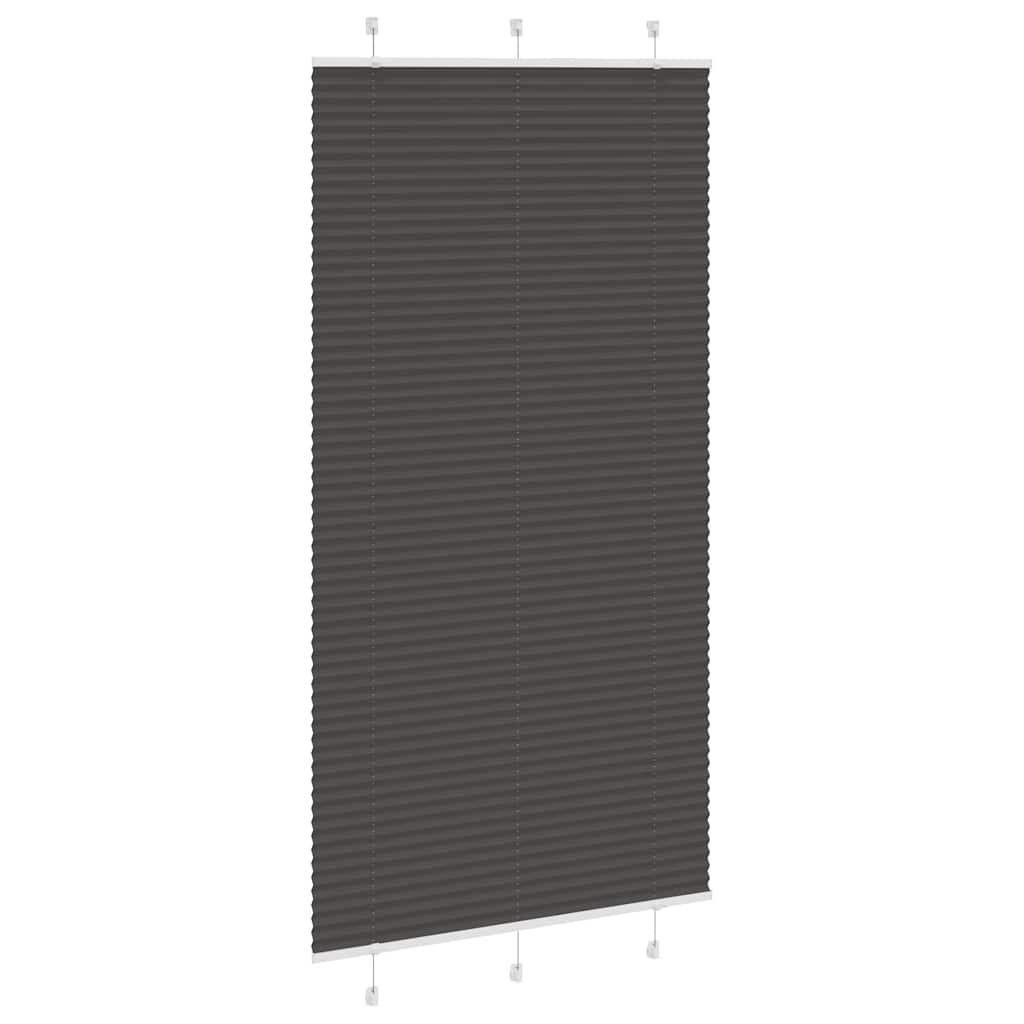 Plisségardin Sort 110x200 cm Stofbredde 109,4 cm Polyester
