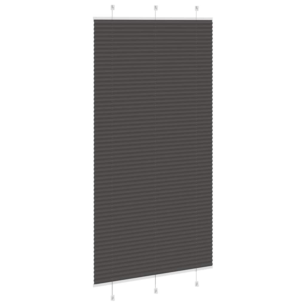 Plisségardin Sort 110x200 cm Stofbredde 109,4 cm Polyester