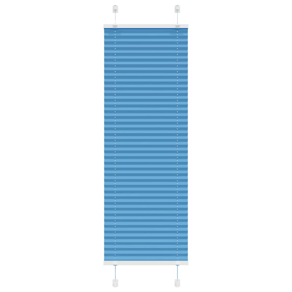 Plisségardin Blå 40x100 cm Stofbredde 39,4 cm Polyester