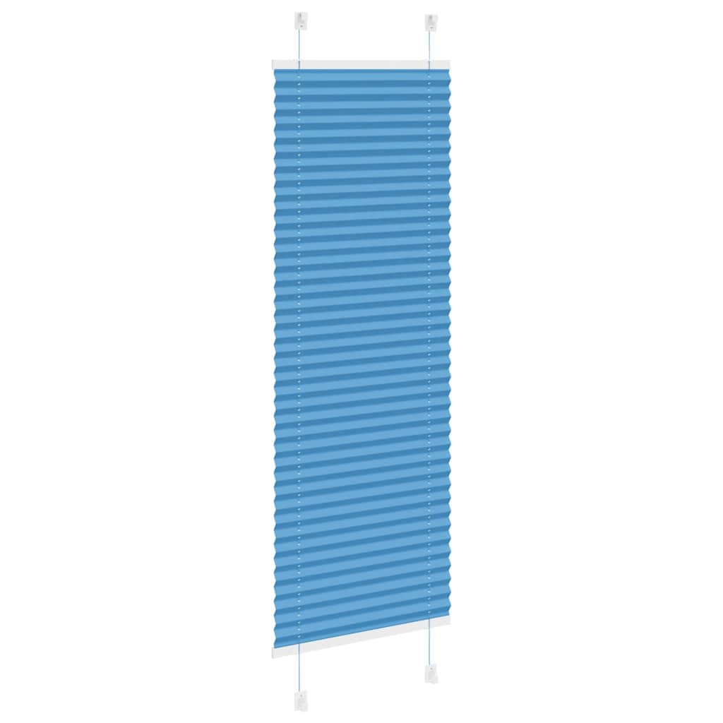 Plisségardin Blå 40x100 cm Stofbredde 39,4 cm Polyester