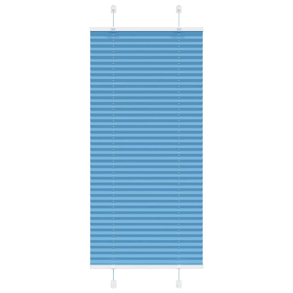 Plisségardin Blå 65x100 cm Stofbredde 64,4 cm Polyester