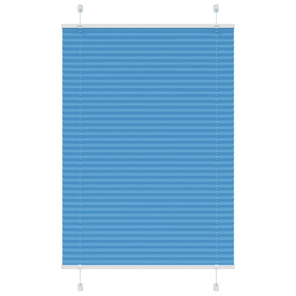 Plisségardin Blå 70x100 cm Stofbredde 69,4 cm Polyester