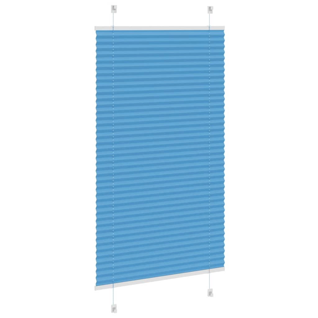 Plisségardin Blå 70x100 cm Stofbredde 69,4 cm Polyester