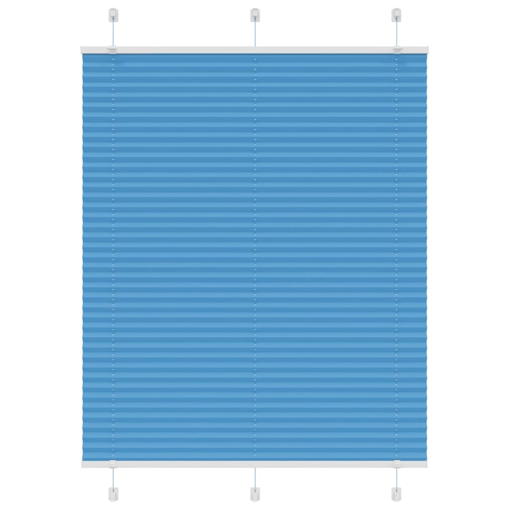 Plisségardin Blå 110x100 cm Stofbredde 109,4 cm Polyester