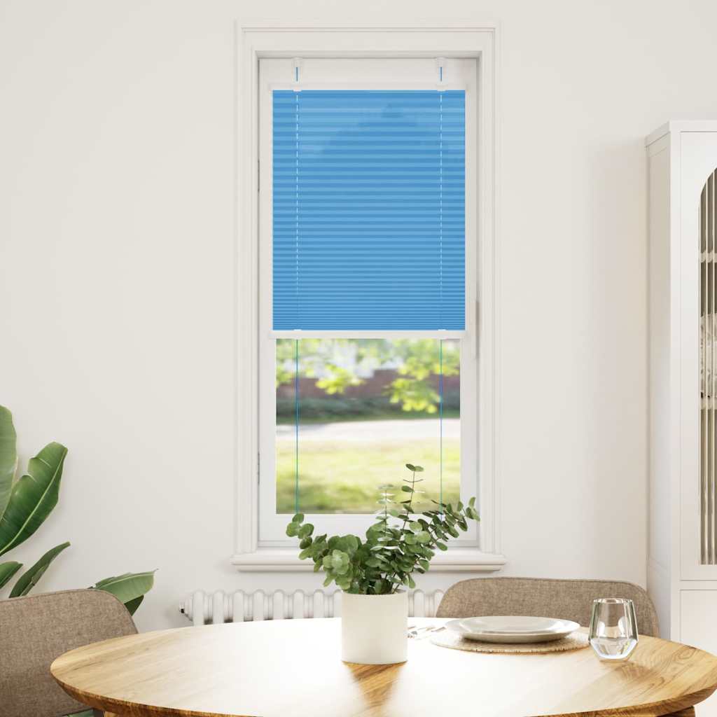 Plisségardin Blå 45x150 cm Stofbredde 44,4 cm Polyester