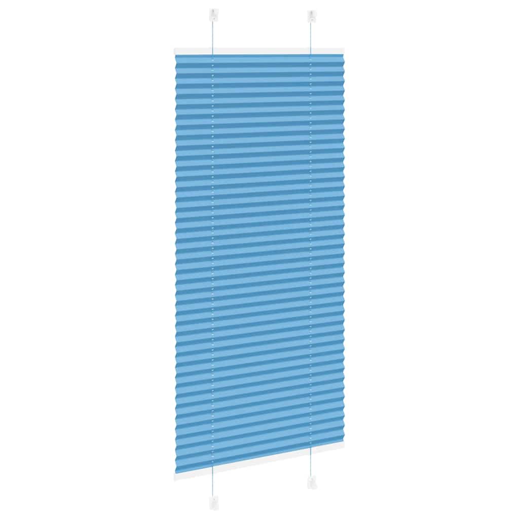 Plisségardin Blå 55x150 cm Stofbredde 54,4 cm Polyester