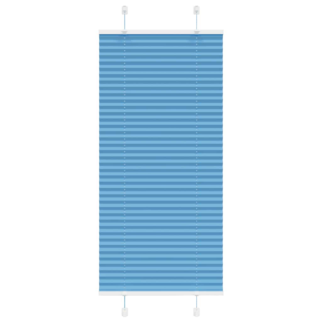 Plisségardin Blå 60x150 cm Stofbredde 59,4 cm Polyester