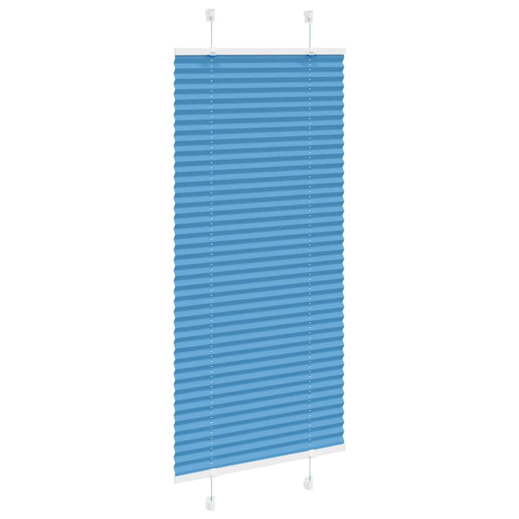 Plisségardin Blå 60x150 cm Stofbredde 59,4 cm Polyester