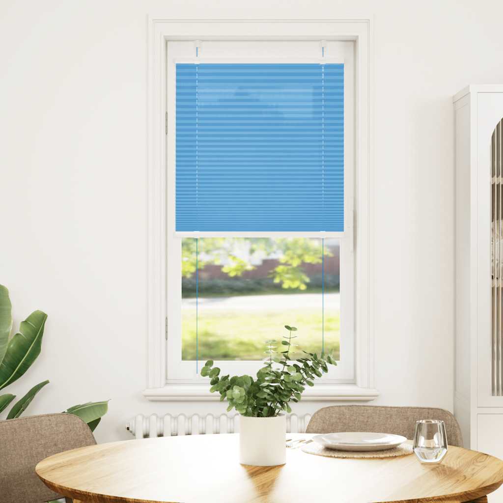 Plisségardin Blå 65x150 cm Stofbredde 64,4 cm Polyester