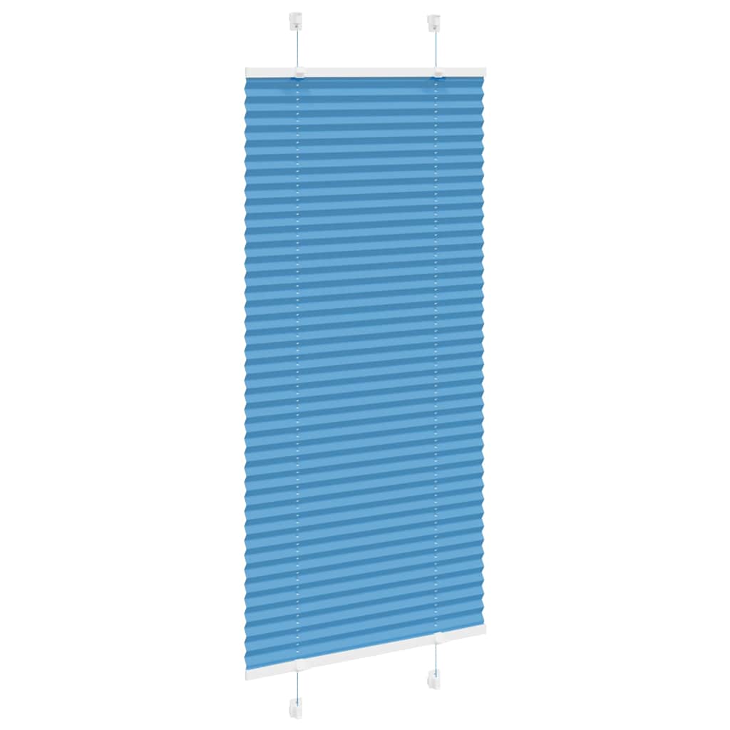 Plisségardin Blå 65x150 cm Stofbredde 64,4 cm Polyester