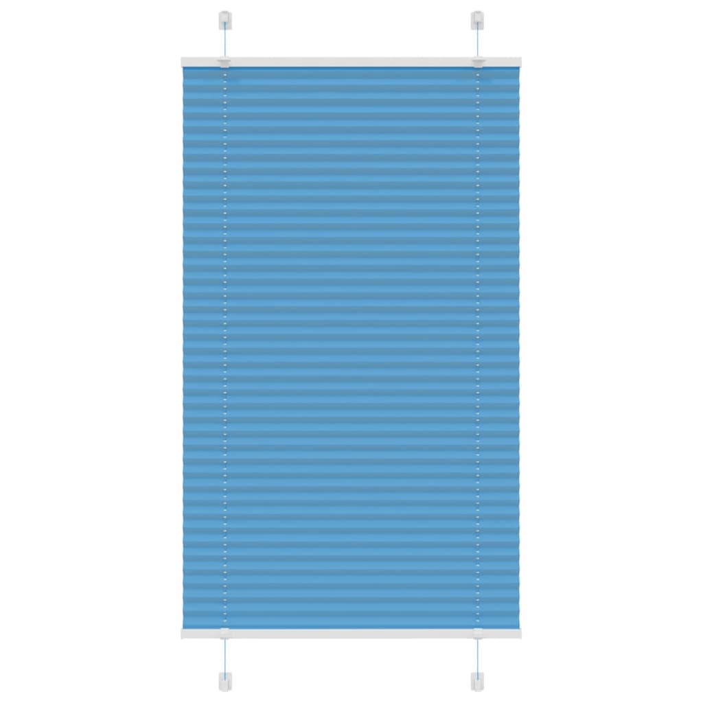 Plisségardin Blå 80x150 cm Stofbredde 79,4 cm Polyester