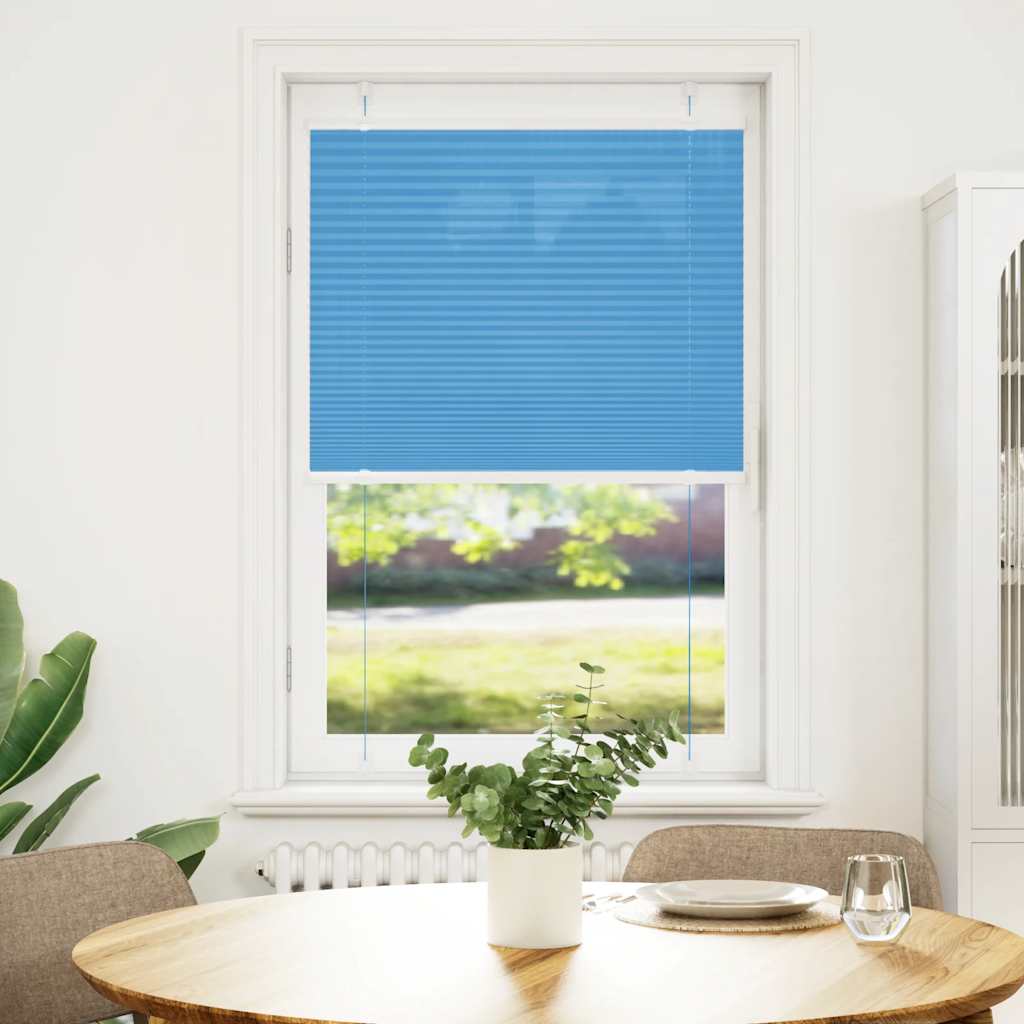 Plisségardin Blå 80x150 cm Stofbredde 79,4 cm Polyester
