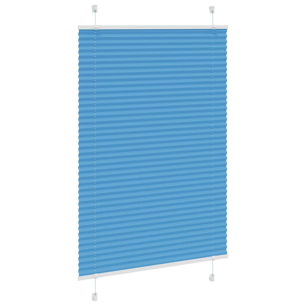Plisségardin Blå 100x150 cm Stofbredde 99,4 cm Polyester