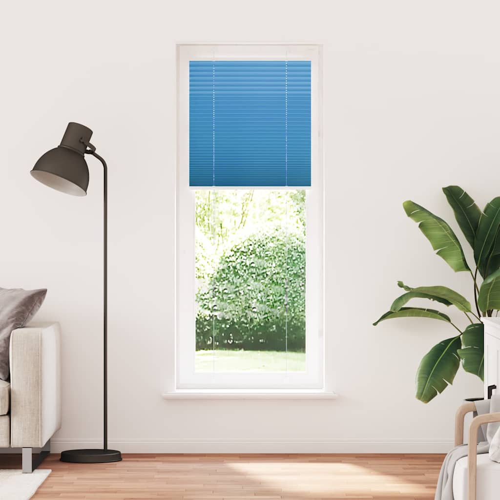 Plisségardin Blå 70x200 cm Stofbredde 69,4 cm Polyester