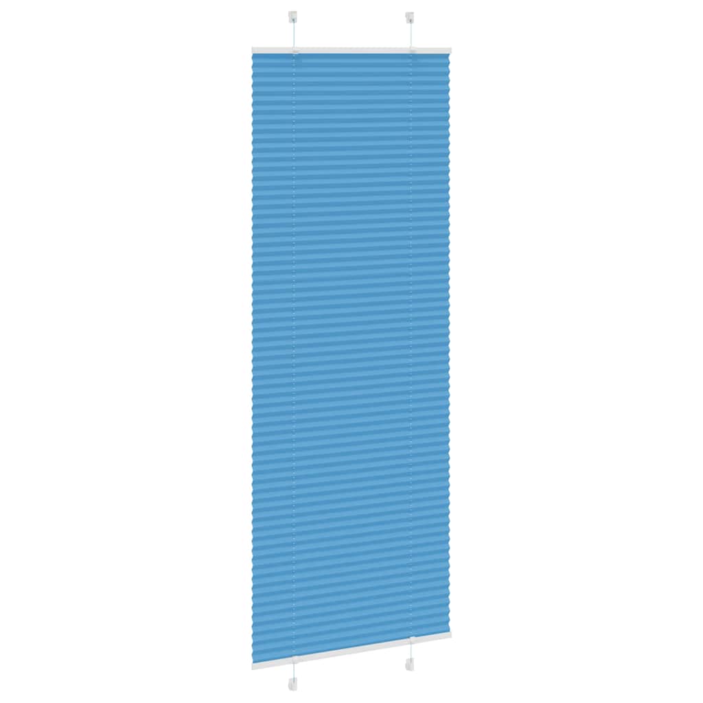 Plisségardin Blå 75x200 cm Stofbredde 74,4 cm Polyester