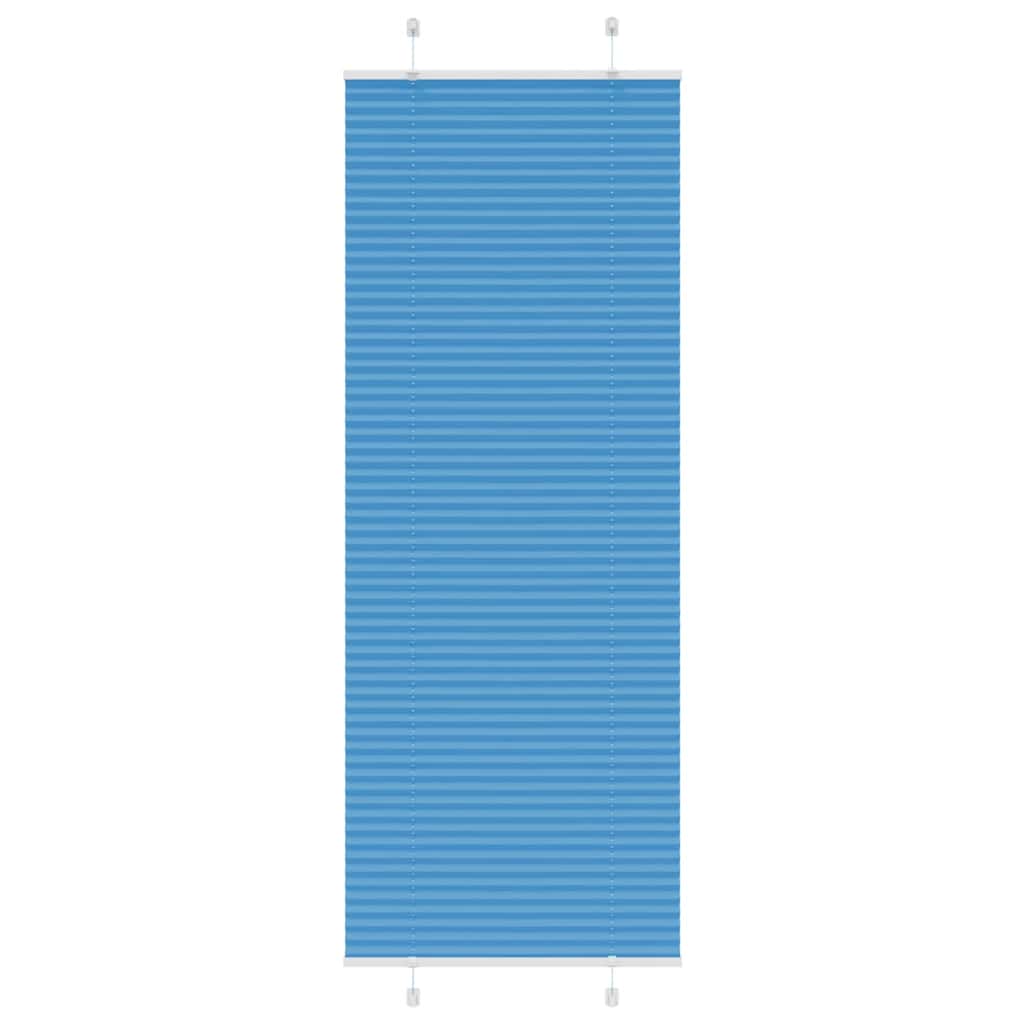 Plisségardin Blå 80x200 cm Stofbredde 79,4 cm Polyester