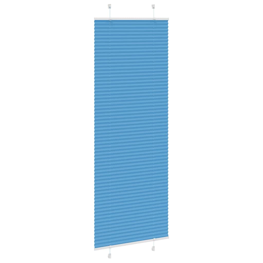 Plisségardin Blå 80x200 cm Stofbredde 79,4 cm Polyester