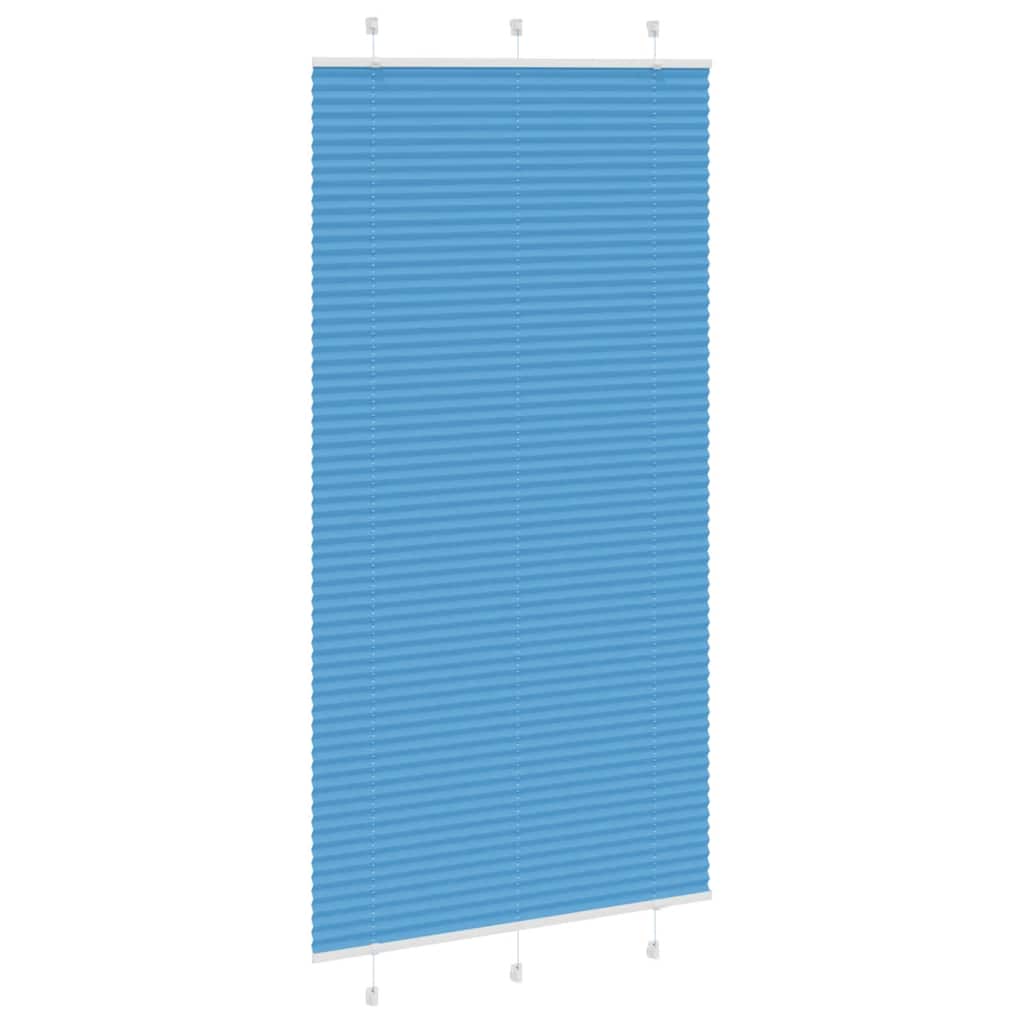 Plisségardin Blå 105x200 cm Stofbredde 104,4 cm Polyester