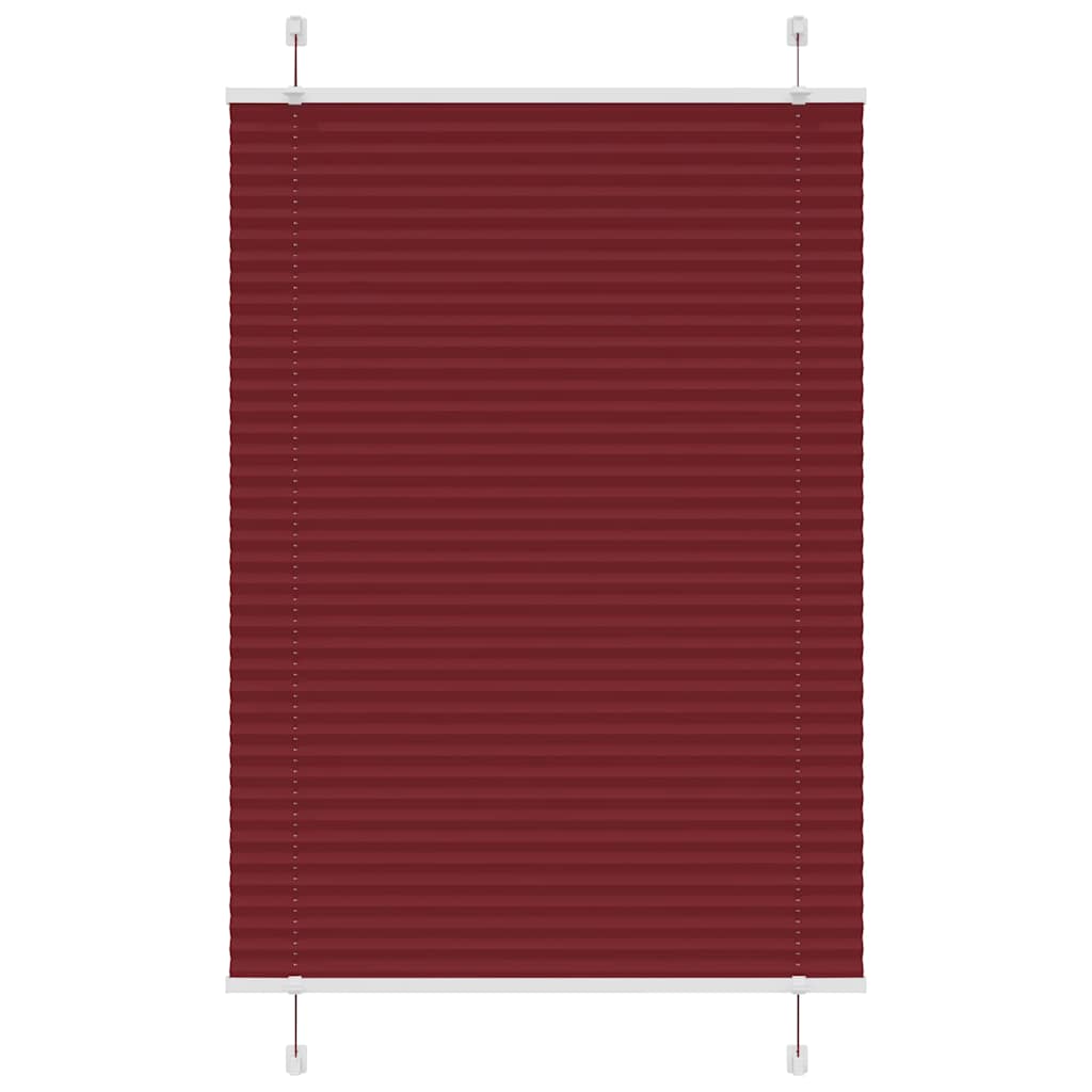 Plisségardin Bordeauxrød 95x100 cm Stofbredde 94,4 cm Polyester