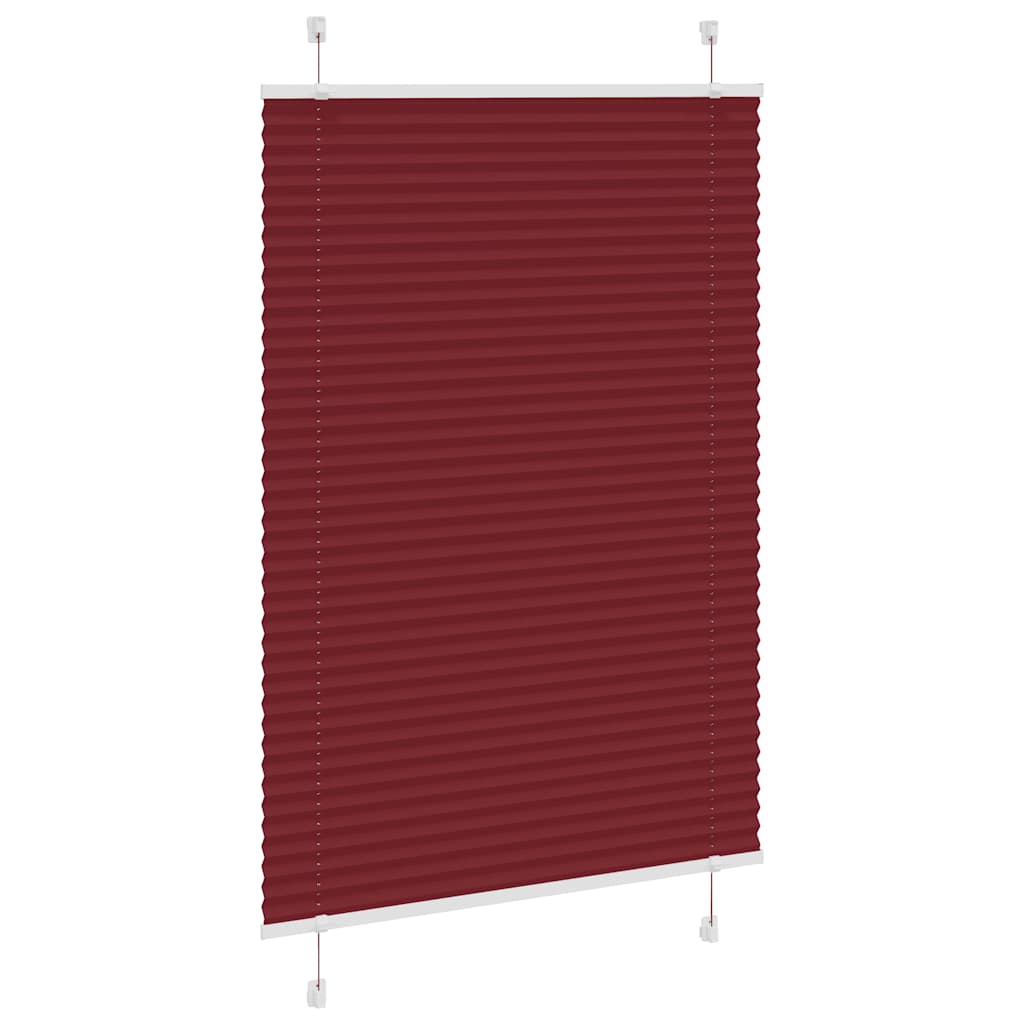 Plisségardin Bordeauxrød 100x100 cm Stofbredde 99,4cm Polyester