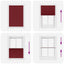 Plisségardin Bordeauxrød 100x100 cm Stofbredde 99,4cm Polyester