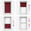 Plisségardin Bordeauxrød 70x150 cm Stofbredde 69,4 cm Polyester