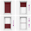 Plisségardin Bordeauxrød 80x150 cm Stofbredde 79,4 cm Polyester