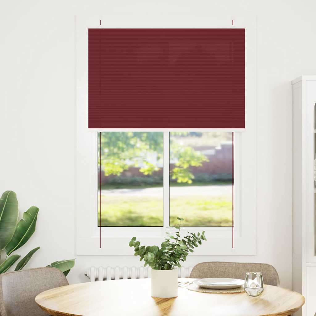 Plisségardin Bordeauxrød 85x150 cm Stofbredde 84,4 cm Polyester