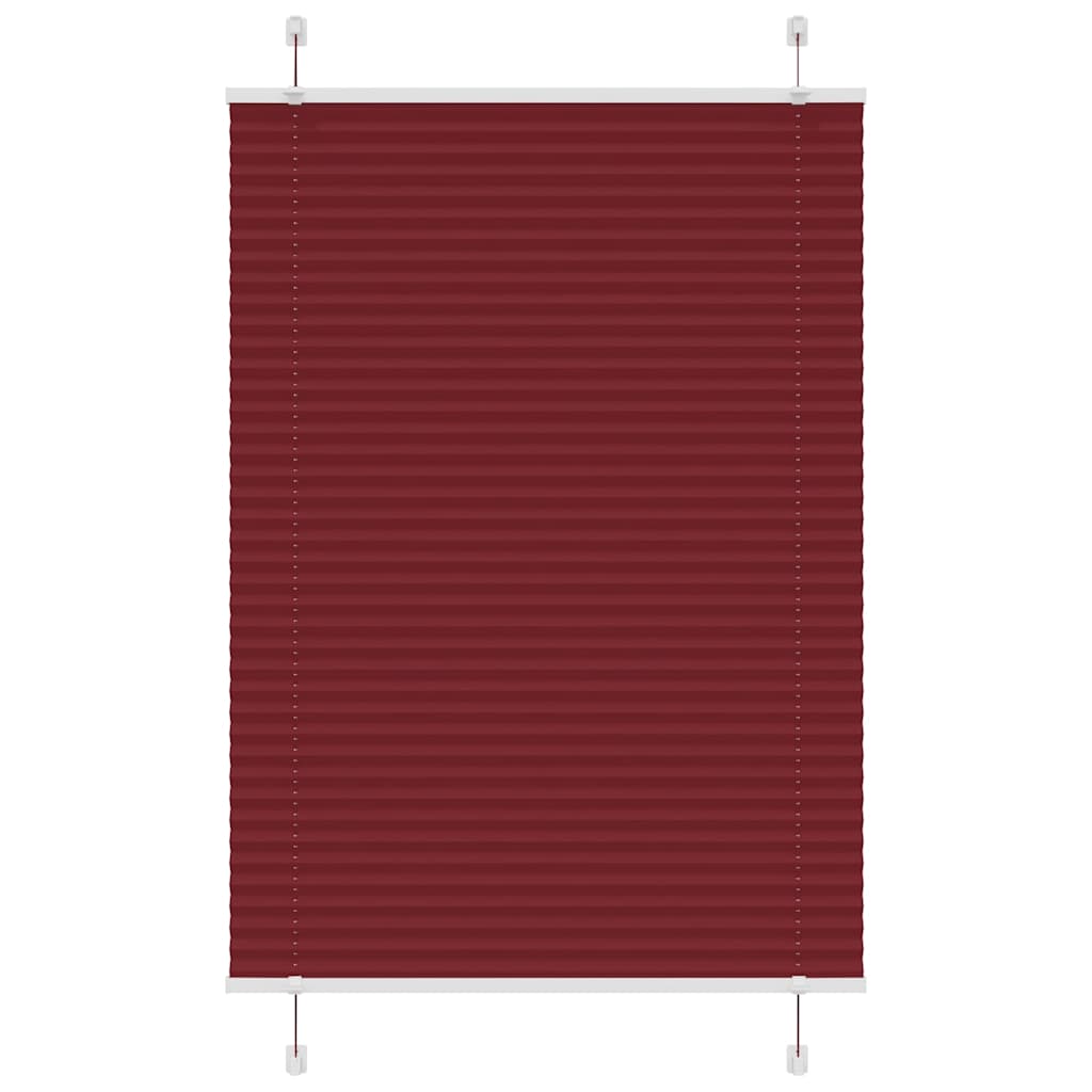 Plisségardin Bordeauxrød 95x150 cm Stofbredde 94,4 cm Polyester