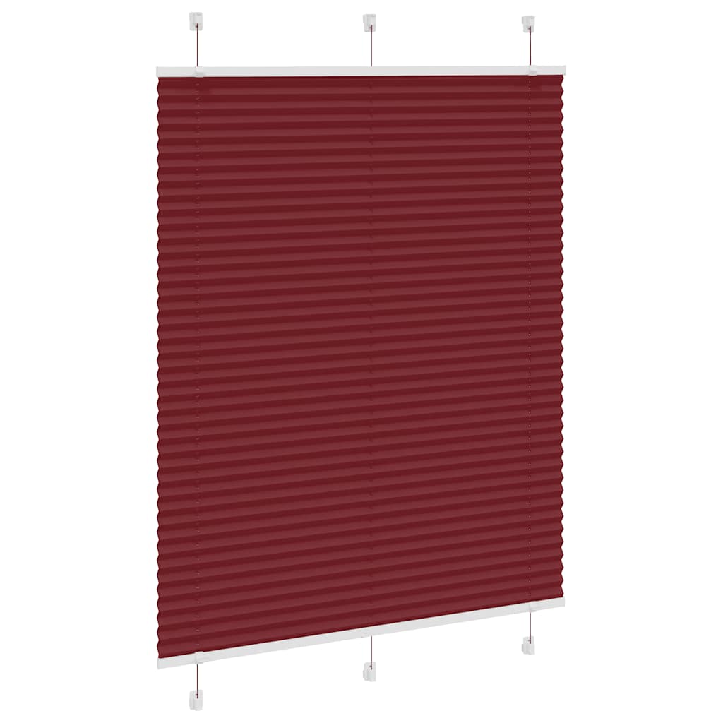 Plisségardin Bordeauxrød 105x150 cm Stofbredde 104,4 cm