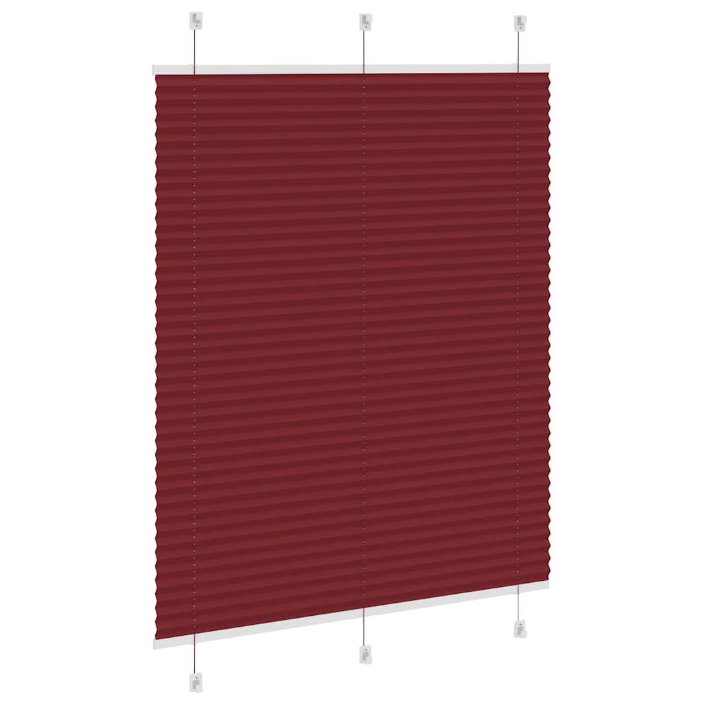 Plisségardin Bordeauxrød 105x150 cm Stofbredde 104,4 cm