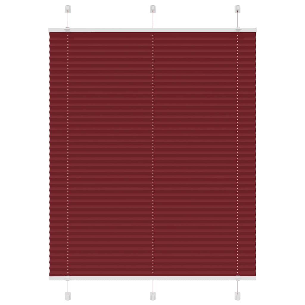 Plisségardin Bordeauxrød 110x150 cm Stofbredde 109,4 cm